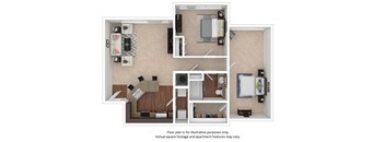 2x1_13C_1058sf_3D_123495_Print floor plan at The District, Colorado, 80222