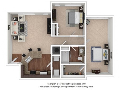 2x1_13C_1058sf_3D_123495_Print floor plan at The District, Colorado, 80222