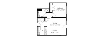 Floor plan at at The District, Denver, CO