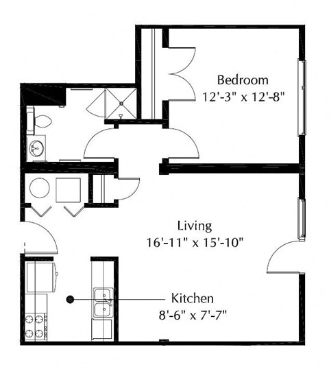 Floor plan at at The District, Denver, CO