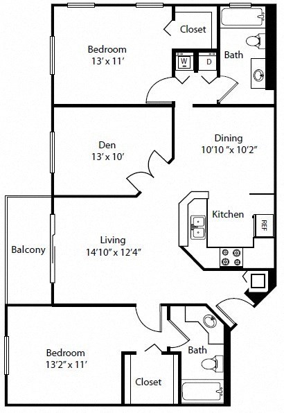B4 Floor Plan at The Winston by Windsor, Pembroke Pines, FL, 33025