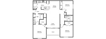C1 Floor Plan at The Winston by Windsor, Pembroke Pines, FL