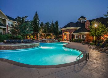 Pool at night at Windsor at Meadow Hills, CO, 80014