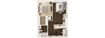 Crest Floor Plan at Uplund at Totem Lake by Windsor, Kirkland, WA 98034