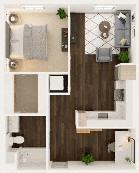 Crest Floor Plan at Uplund at Totem Lake by Windsor, Kirkland, WA 98034