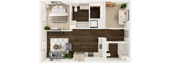 Peak Floor Plan at Uplund at Totem Lake by Windsor, Kirkland, WA 98034