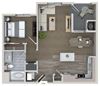 1 Bed 1 Bath Floor Plan 1 Bed 1 Bath Floor Plan at Valentia by Windsor, La Habra