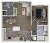 A1 1 Bed 1 Bath Floor Plan A1 1 Bed 1 Bath Floor Plan at Valentia by Windsor, La Habra