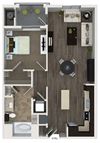 A2a 1 Bed 1 Bath Floor Plan A2a 1 Bed 1 Bath Floor Plan at Valentia by Windsor, California