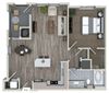 A3a 1 Bed 1 Bath Floor Plan A3a 1 Bed 1 Bath Floor Plan at Valentia by Windsor, La Habra, CA, 90631