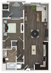 A4 1 Bed 1 Bath Floor Plan A4 1 Bed 1 Bath Floor Plan at Valentia by Windsor, La Habra, CA