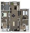 B3 2 Bed 2 Bath Floor Plan B3 2 Bed 2 Bath Floor Plan at Valentia by Windsor, California, 90631