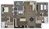 B5 2 Bed 2 Bath Floor Plan B5 2 Bed 2 Bath Floor Plan at Valentia by Windsor, La Habra, CA