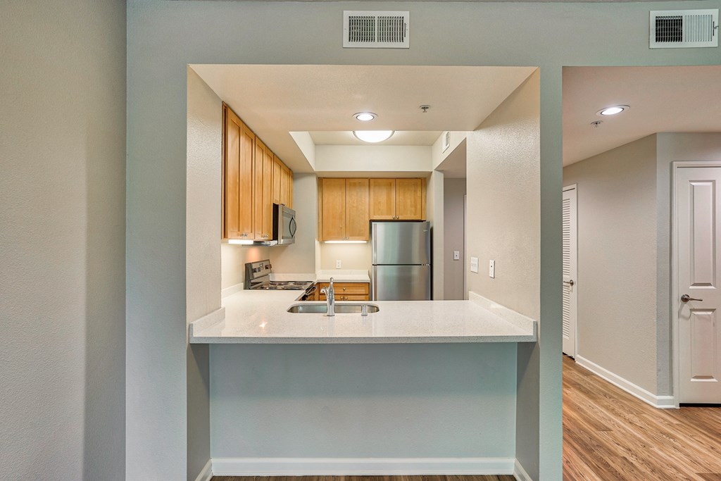 Fully equipped kitchens at Villa Montanaro,203 Coggins Drive Pleasant Hill, CA 94523