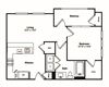1 Bed 1 Bath Floor Plan 1 Bed 1 Bath Floor Plan at Windsor Castle Hills, Carrollton, Texas