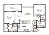 B3 2 Bed 2 Bath Floor Plan B3 2 Bed 2 Bath Floor Plan at Windsor Castle Hills, Carrollton