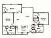 B4 2 Bedroom 2 Bathroom Floor Plan B4 2 Bedroom 2 Bathroom Floor Plan at Windsor Castle Hills, Texas