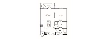 0 Bed 1 Bath Floor Plan at Windsor Castle Hills, Carrollton, 75010