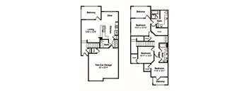 3 Bed 3 Bath Floor Plan at Windsor Castle Hills, Carrollton, TX