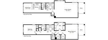 Waterloo floor plan at Windsor at Mariners, Edgewater, NJ