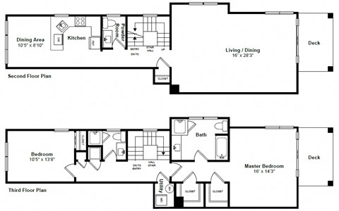 Waterloo floor plan at Windsor at Mariners, Edgewater, NJ
