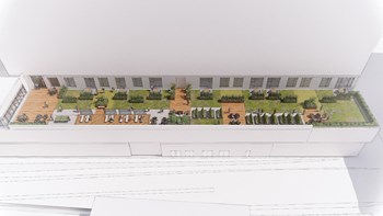 Outdoor Roof Deck with Lounge Space at Waterside Place by Windsor, 505 Congress St, Boston - Photo Gallery 21