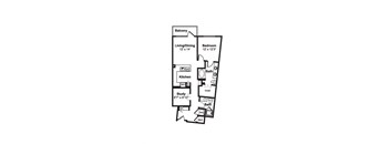 A14 web floor plan at Windsor Fitzhugh, TX, 75206