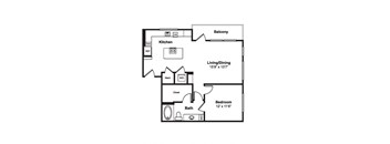 A15 web floor plan at Windsor Fitzhugh, 4926 Mission Avenue, Dallas