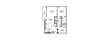 A18 web floor plan at Windsor Fitzhugh, TX, 75206