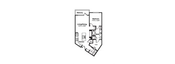 A21 web floor plan at Windsor Fitzhugh, Dallas, Texas