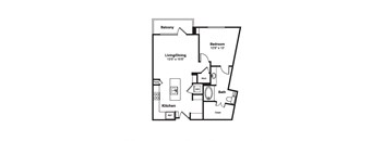 A22 web floor plan at Windsor Fitzhugh, TX, 75206