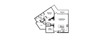 A26 web floor plan at Windsor Fitzhugh, Dallas, Texas