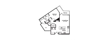 A27 web floor plan at Windsor Fitzhugh, TX, 75206