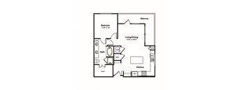 A4 web floor plan at Windsor Fitzhugh, Dallas, TX