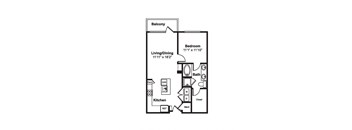 A7 web floor plan at Windsor Fitzhugh, 4926 Mission Avenue, Dallas