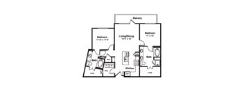 B15 web floor plan at Windsor Fitzhugh, TX, 75206