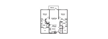 B4 web floor plan at Windsor Fitzhugh, Dallas, TX