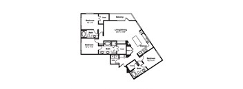 C1 web floor plan at Windsor Fitzhugh, Dallas, Texas