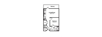 S1 web floor plan at Windsor Fitzhugh, 4926 Mission Avenue, Dallas