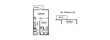 S2 web floor plan at Windsor Fitzhugh, Dallas, TX