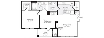A2R Floor Plan at Windsor Herndon, Virginia, 20171