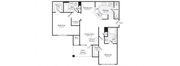 B2R Floor Plan at Windsor Herndon, Herndon, Virginia