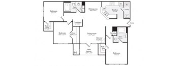 C1R Floor Plan at Windsor Herndon, Virginia