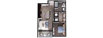 A2-1 Floor Plan at Windsor Interlock, Atlanta, GA