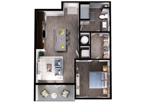 A2-1 Floor Plan at Windsor Interlock, Atlanta, GA