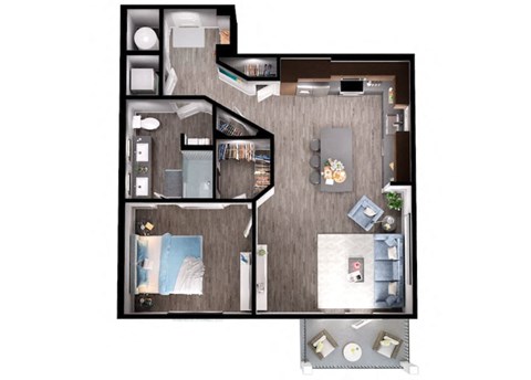 A5 floor plan at Windsor Interlock, 2 Interlock Ave NW, GA
