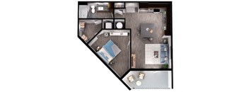 A7 Floor Plan at Windsor Interlock, Atlanta, Georgia