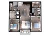 B2-1 floor plan B2-1 floor plan at Windsor Interlock, Atlanta, GA