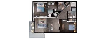 B7-2 floor plan at Windsor Interlock, Atlanta, Georgia
