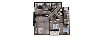 C1 floor plan at Windsor Interlock, Atlanta, GA